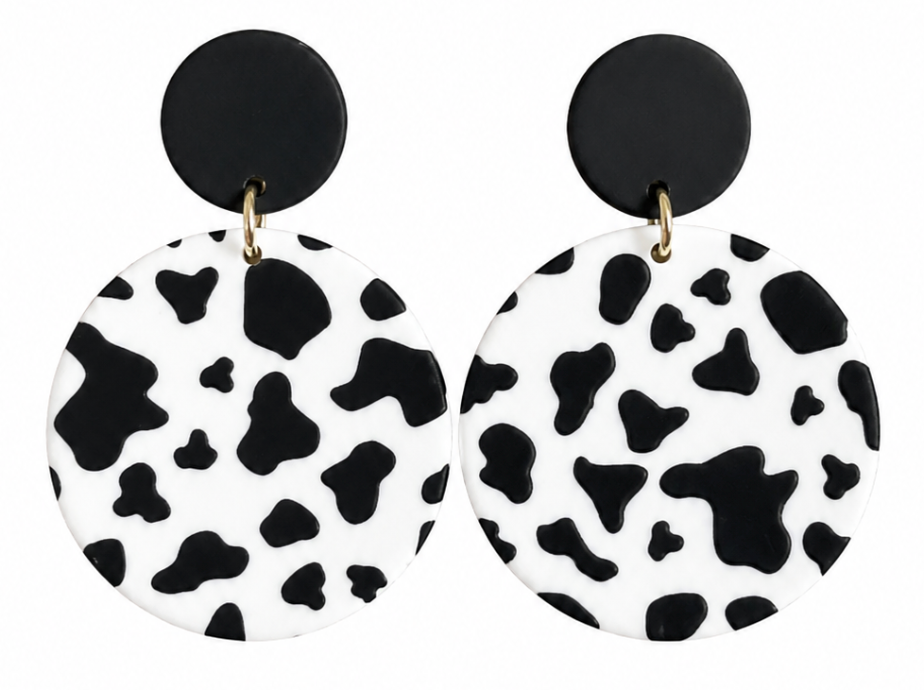 Cow Print Earrings