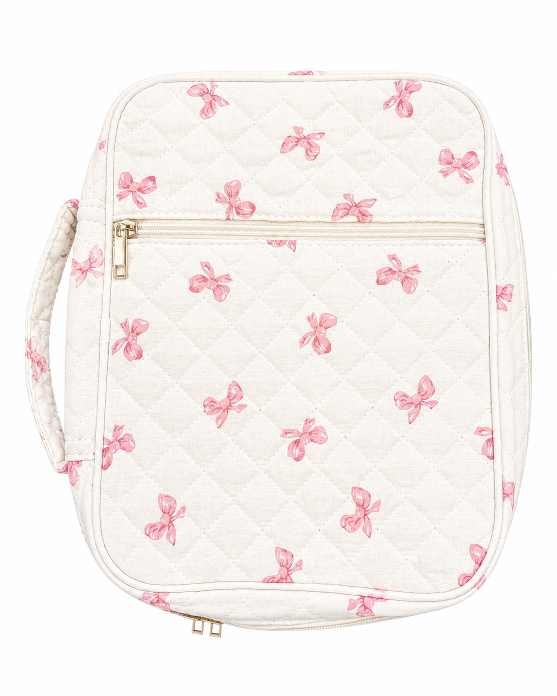 White Bible Case with Pink Bows