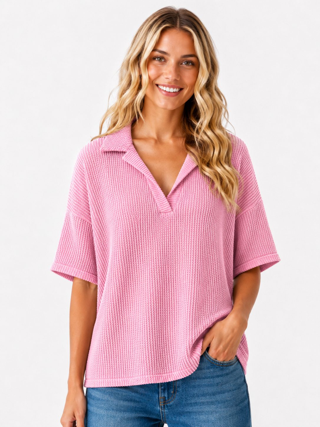 Simply Southern Ribbed Collar Top