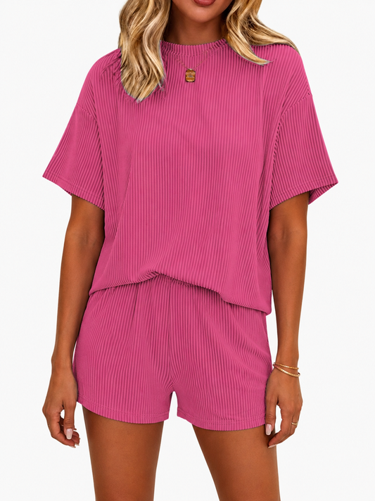 Hot Pink Ribbed Sets