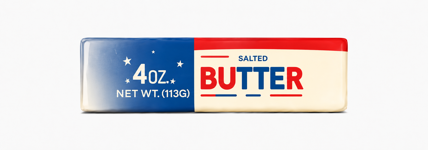 Red and Blue USA Salted Butter Squishy
