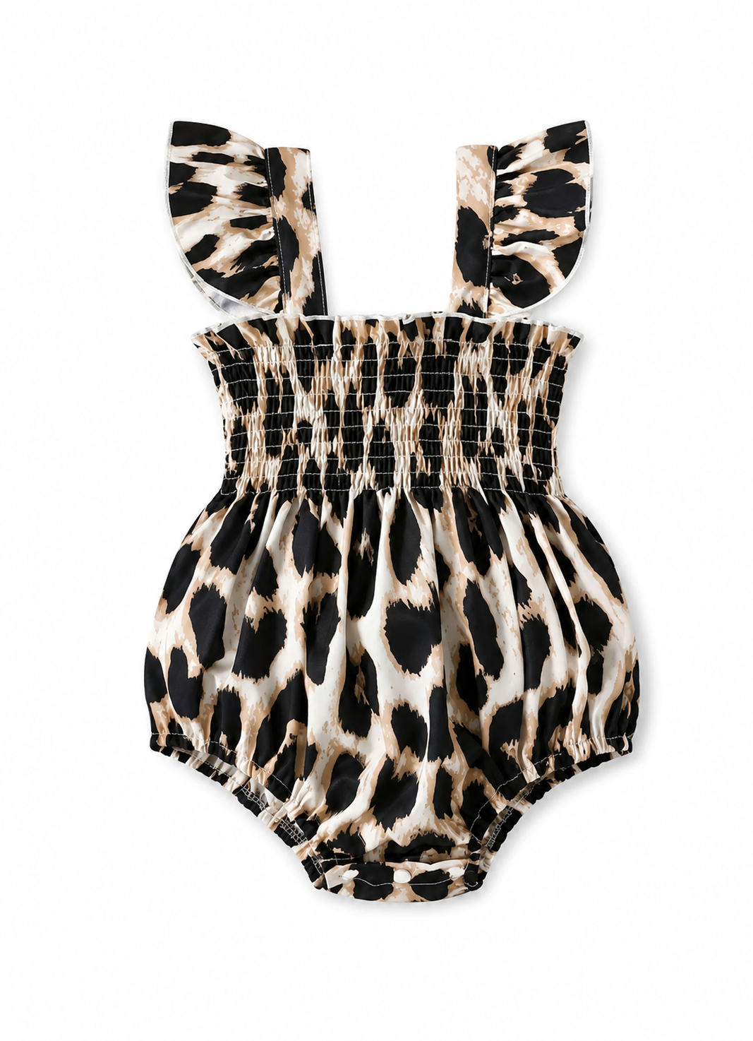 Kids Cheetah Print Bubble Romper