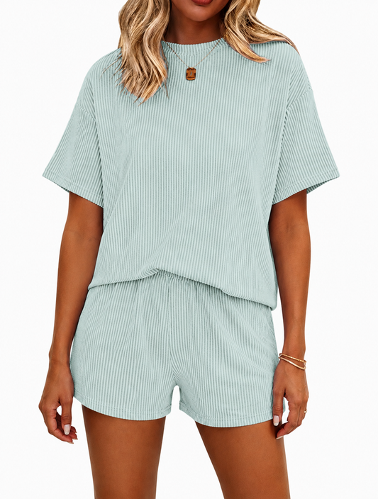 Mint Green Ribbed Set