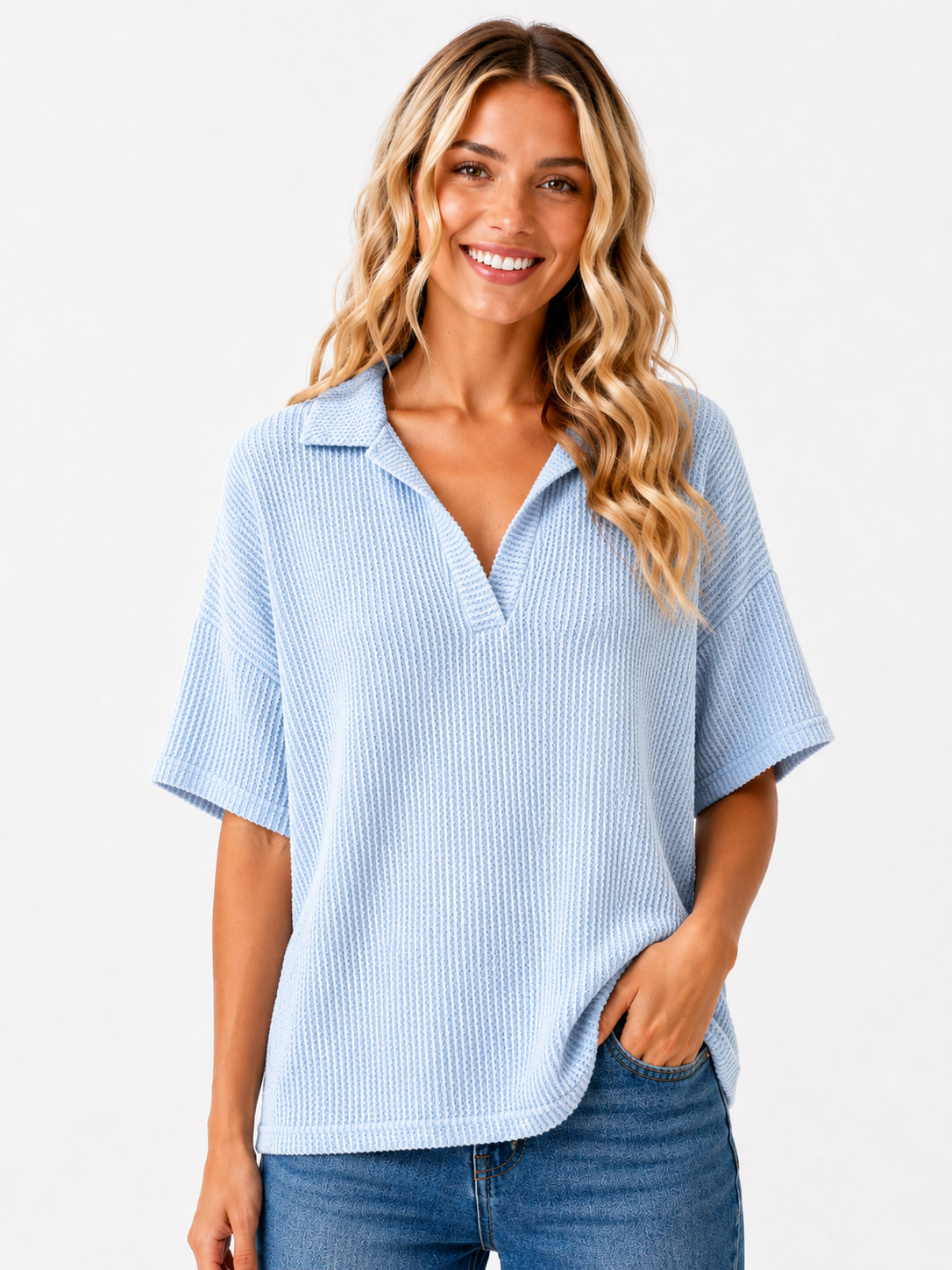 Simply Southern Ribbed Collar Top