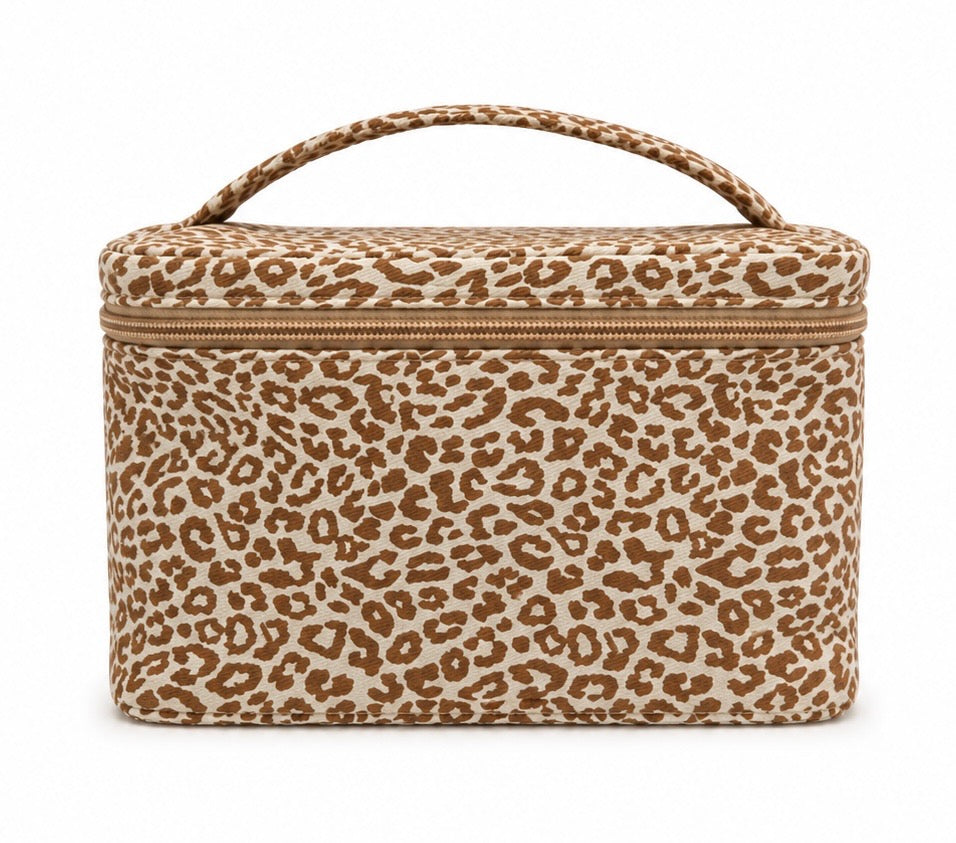 Cheetah Print Cosmetic Bag