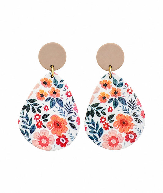Teardrop Floral Earrings