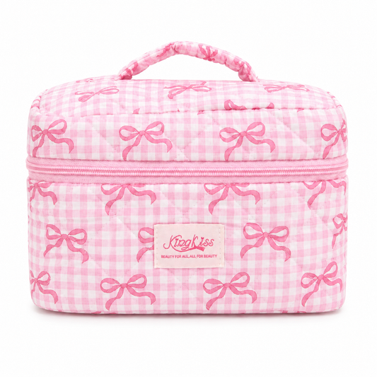 Pink Bow Cosmetic Bag