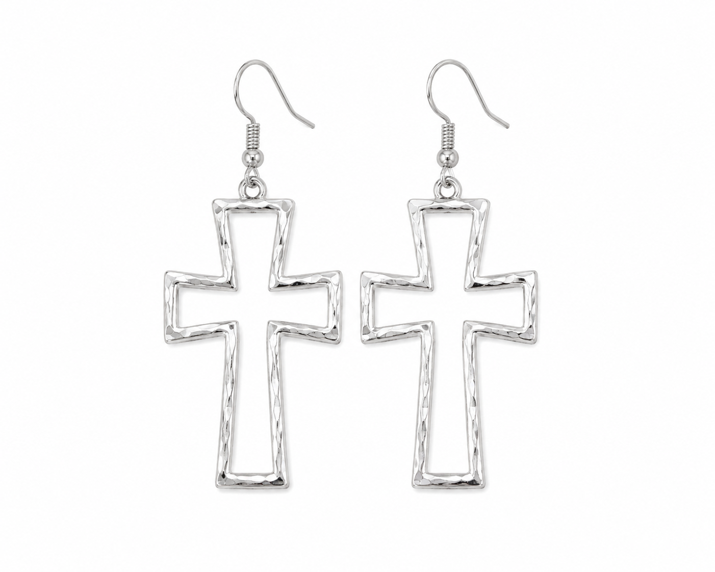 Silver Cross Earrings