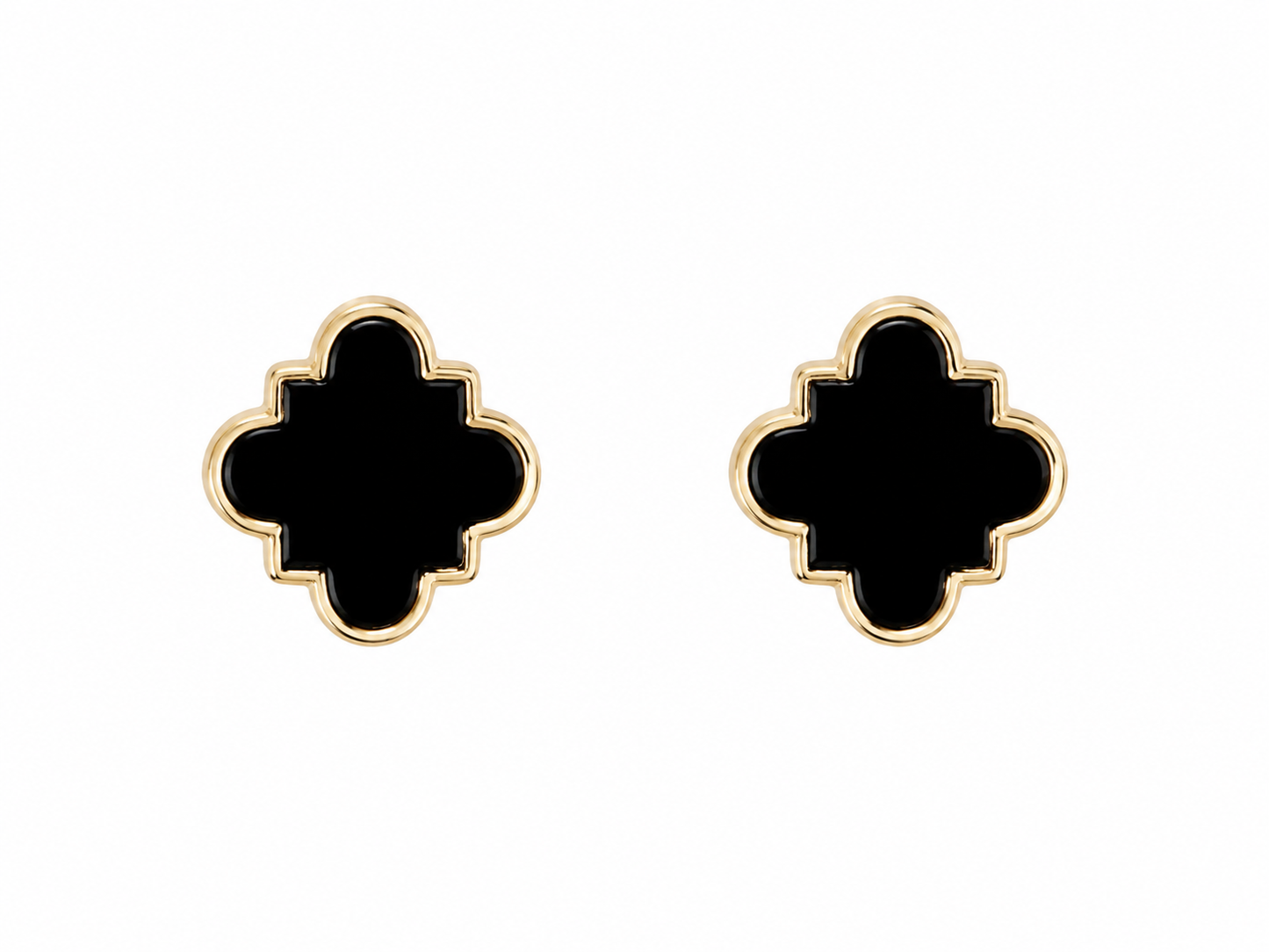 Black Clover Stud Earrings