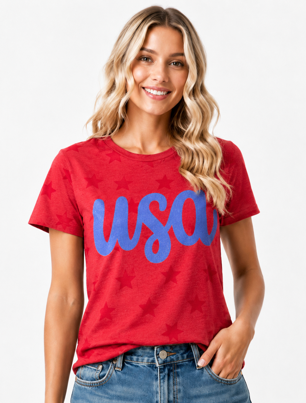 Red Sparkly USA Shirt