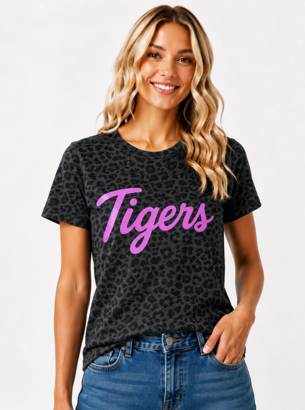 Sparkly Tigers Cheetah Print Shirt