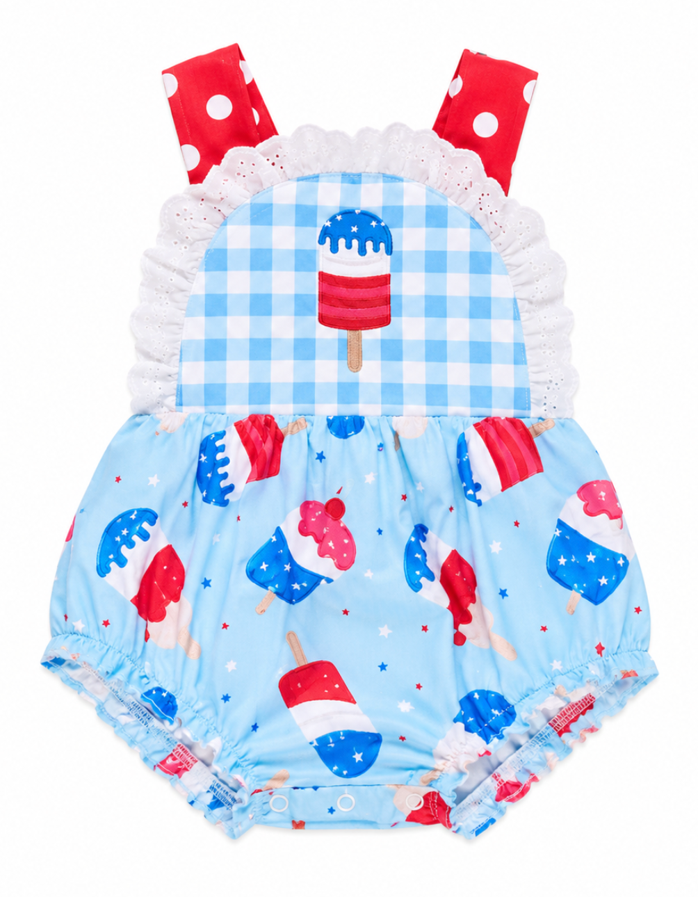 Kids Popsicle USA Bubble Romper