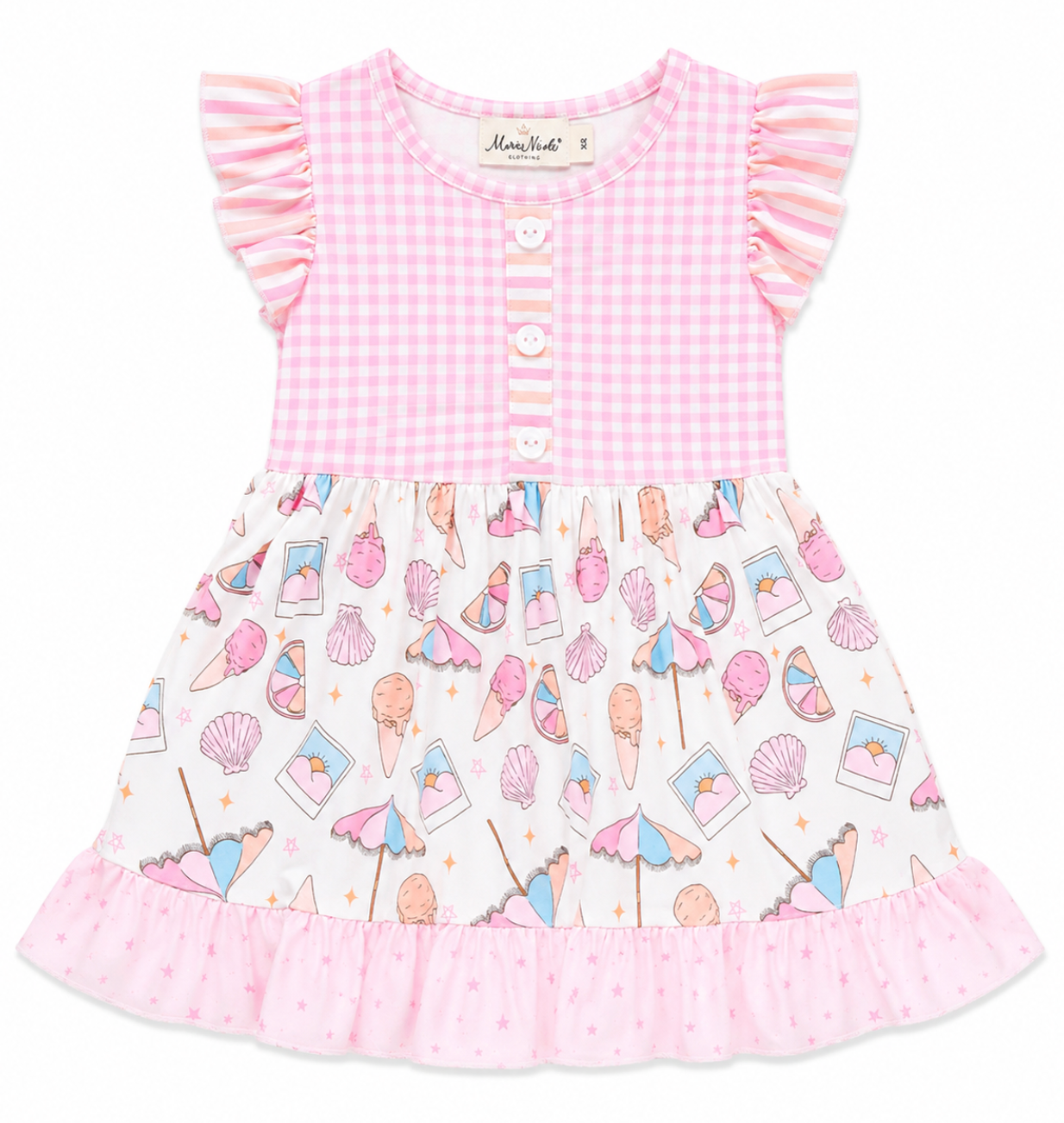 Kids Ice Cream Ruffle Dress