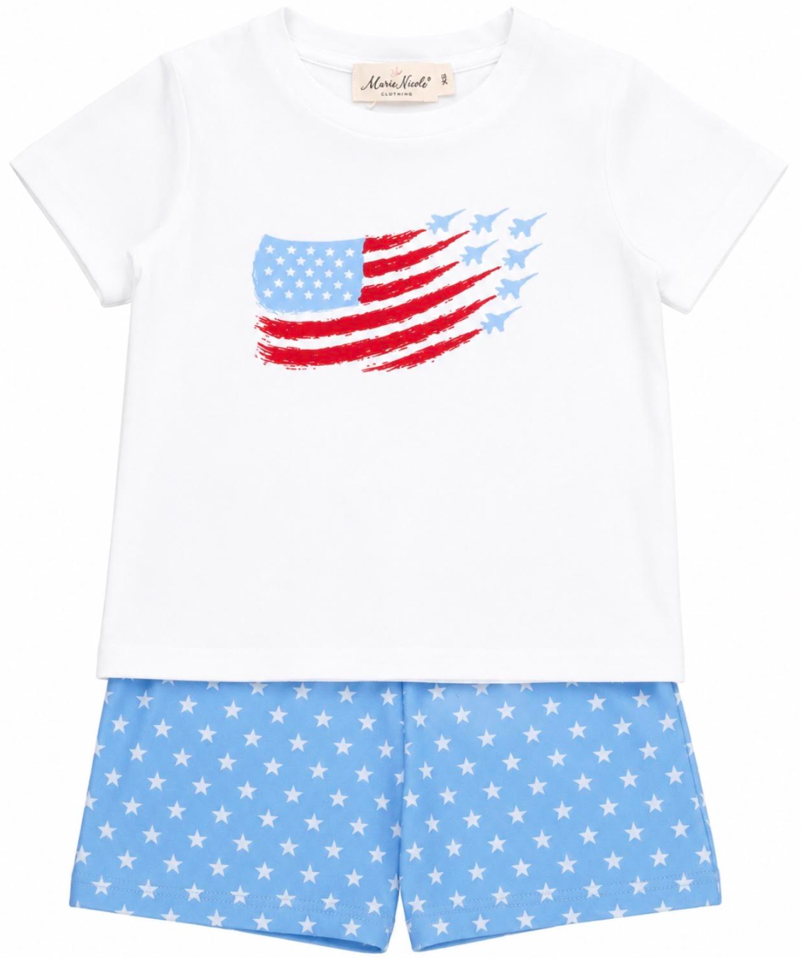 Kids American Flag Set with Planes