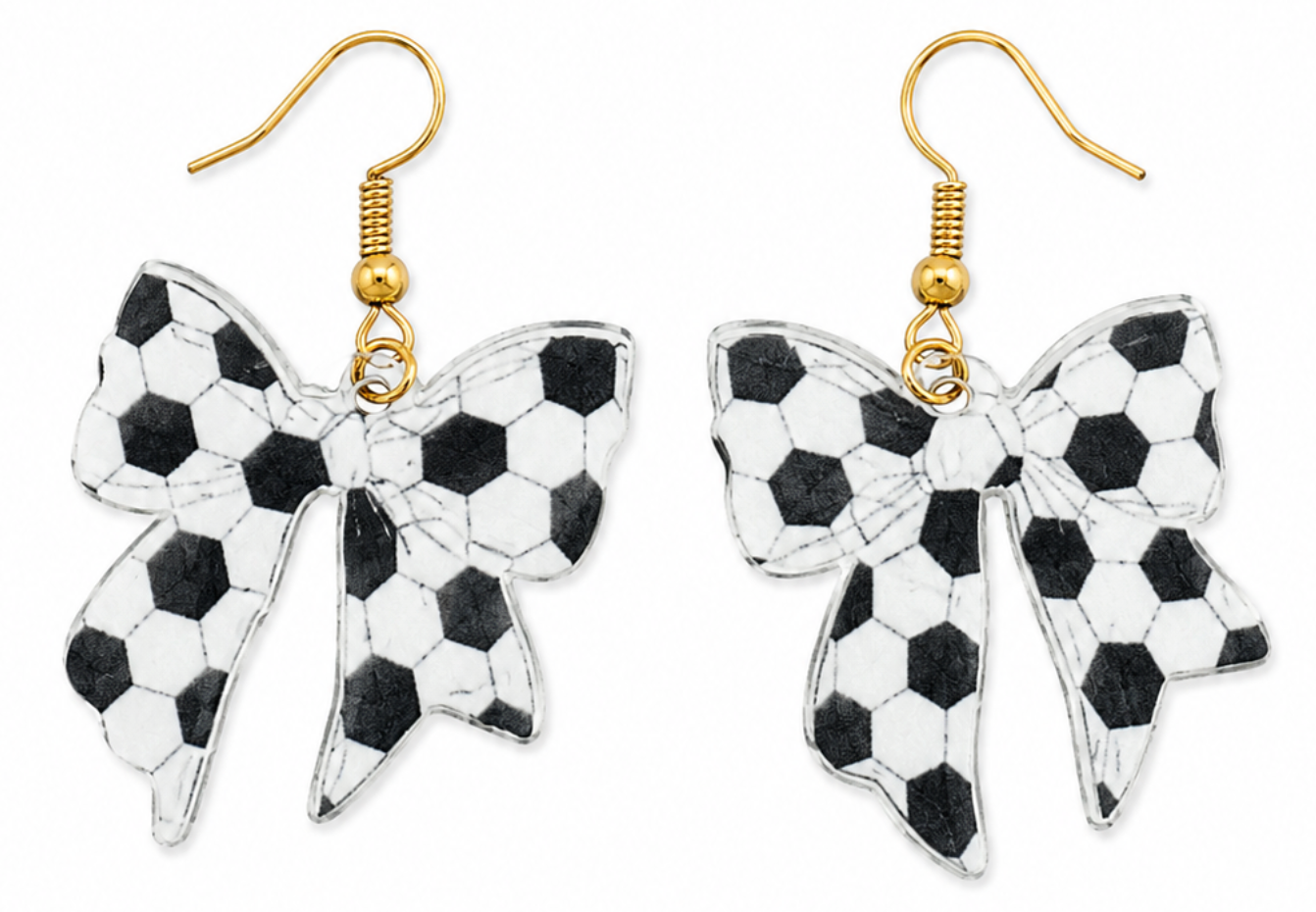 Soccer Bow Earrings
