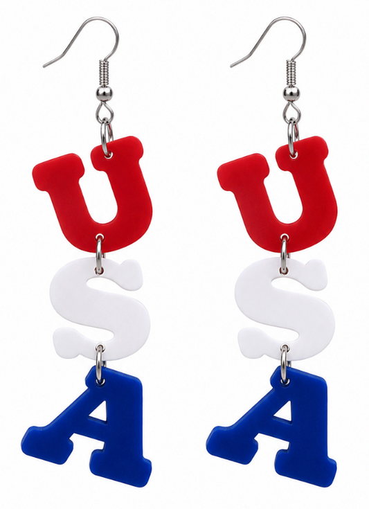 Red, White, & Blue USA Earrings