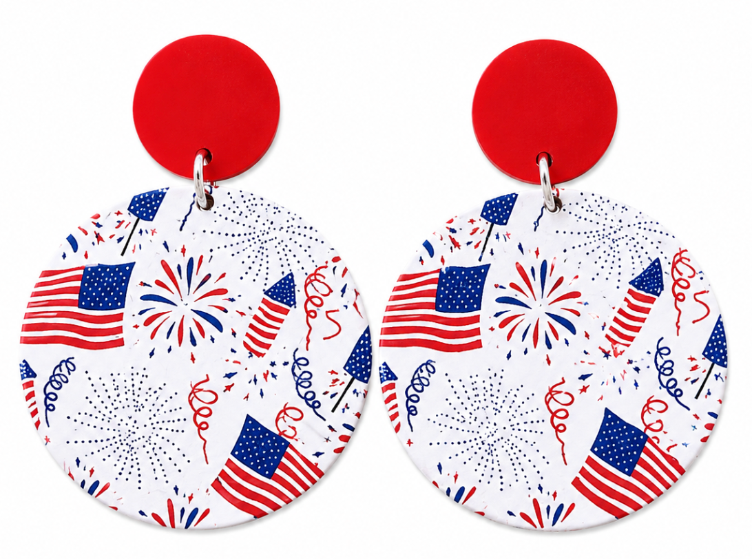 USA Firework Earrings