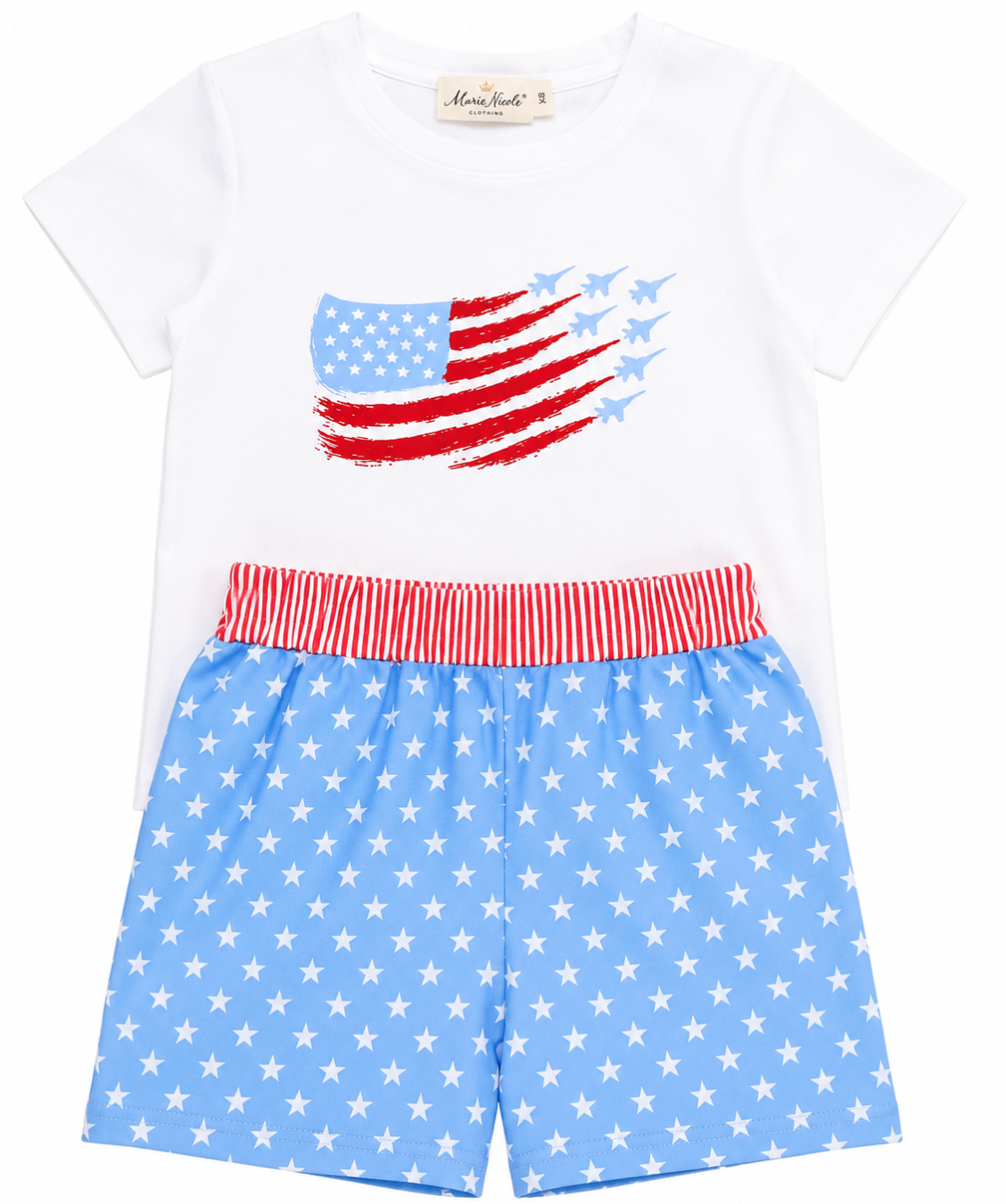 Kids American Flag Set with Planes